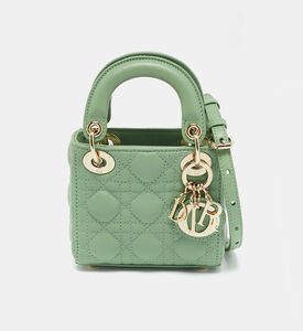Dior Preowned Dior Green Micro Lady Dior Tote, Packshot View