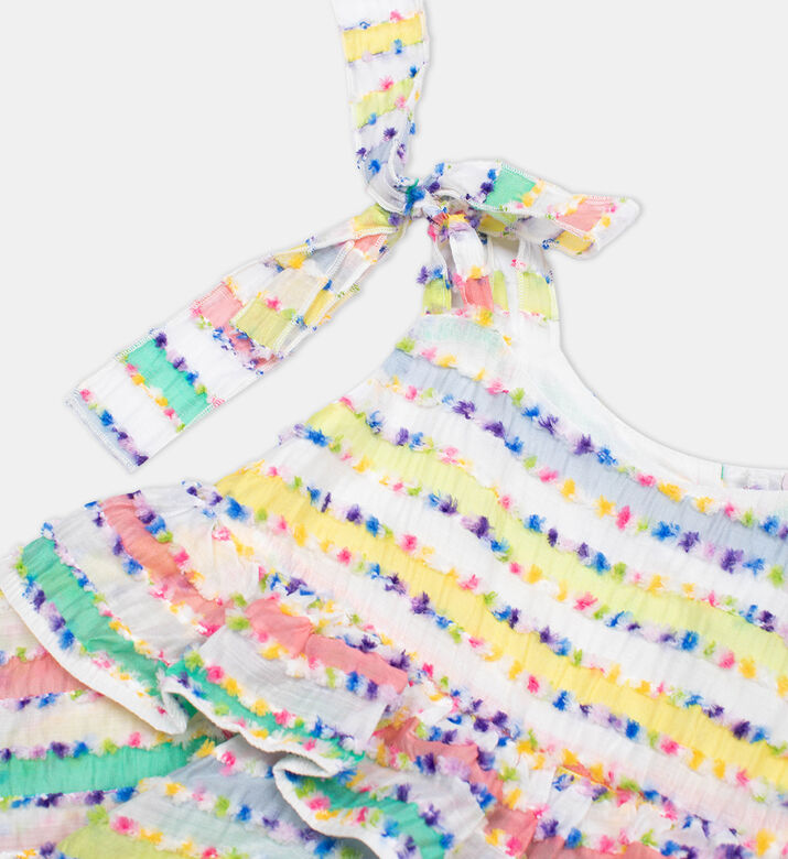Multicolor Tie Straps Dress
