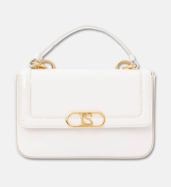 Luisa Spagnoli Inante Gold-tone Hardware Bag, White, Packshot View