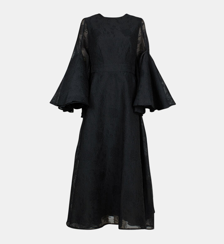 Swirling Nocturne Flared Dress