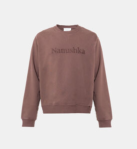 سويت شيرت ريمي مطرز بشعار