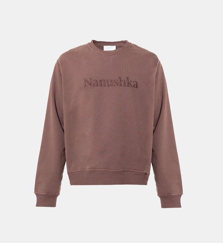 سويت شيرت ريمي مطرز بشعار