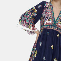 Lufia Flared Printed Maxi Dress