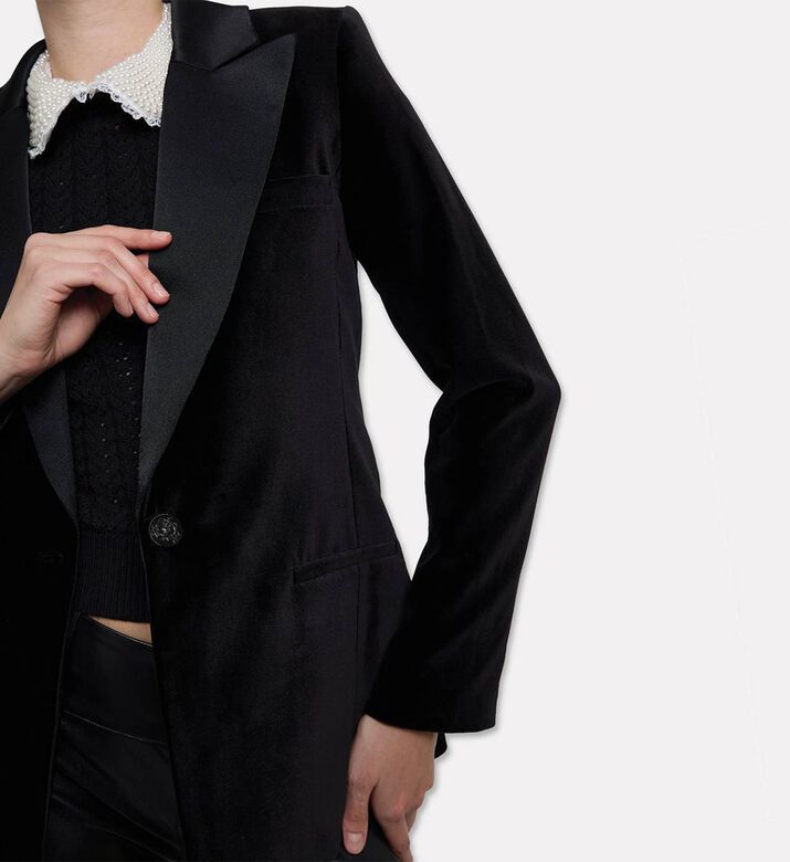 Alice and Olivia Silas Single Button Blazer, Model View