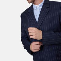 Pinstripe Double-breasted Jacket