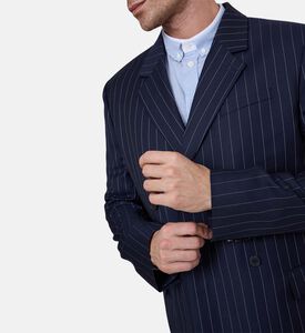 Pinstripe Double-breasted Jacket