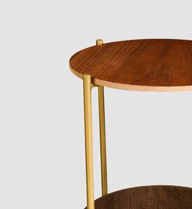 طاولة جانبية كليرمونت ذات قشرة من خشب الجوز