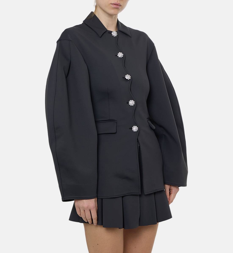 Puff Long-sleeve Regular-fit Blazer