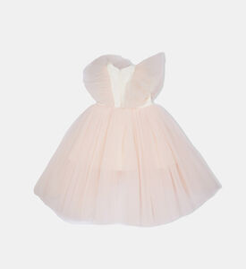 فستان بأكمام فراشة غير متماثل