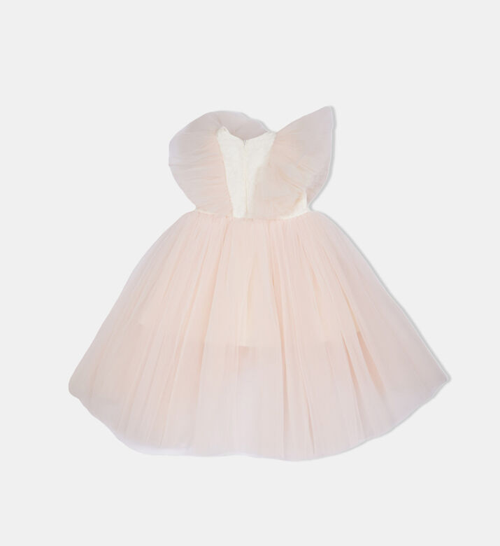 فستان بأكمام فراشة غير متماثل