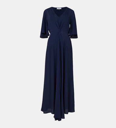 Silk Crepe Cut-out Midi Dress