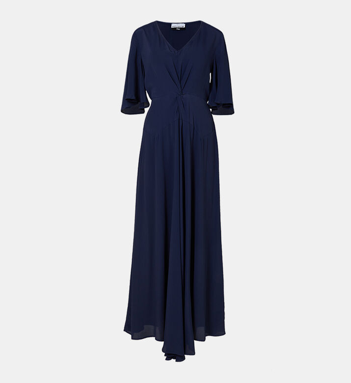 Silk Crepe Cut-out Midi Dress