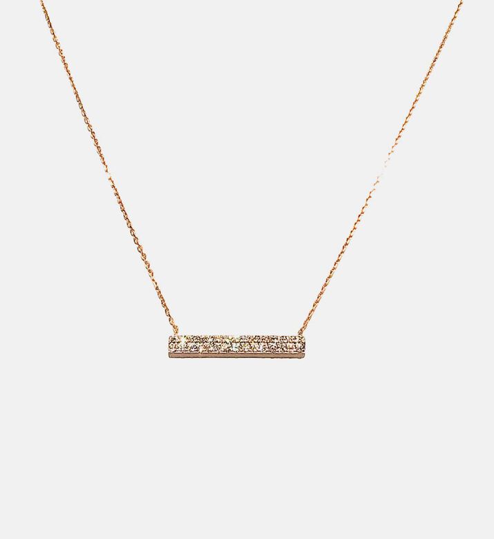 قلادة شريط الماس الأفقي