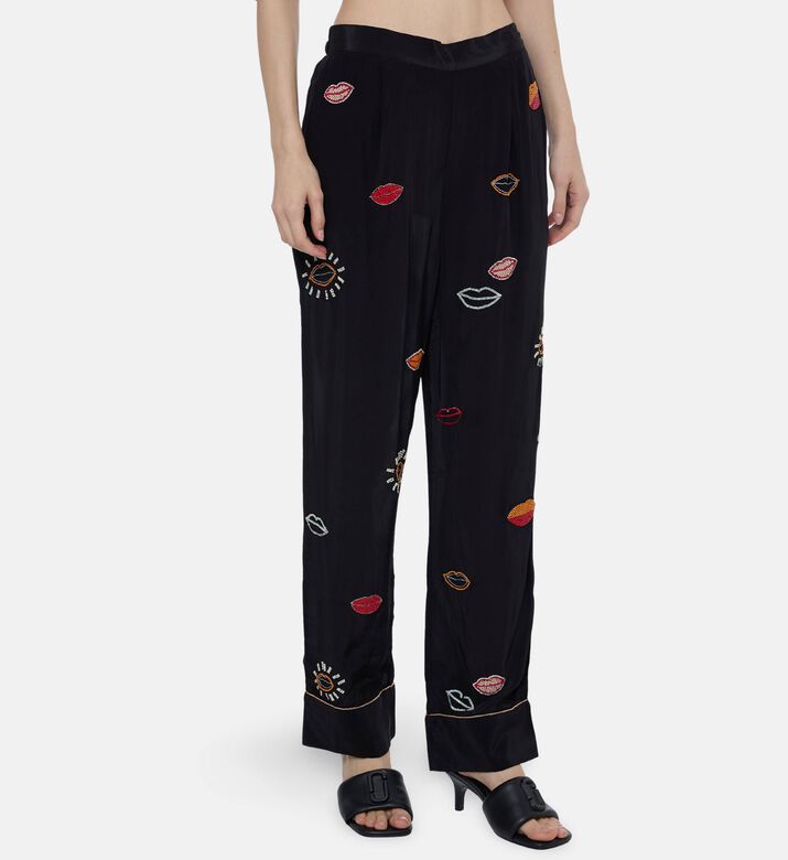 Farm Rio Beaded Kisses Regular-fit Pants, Model View