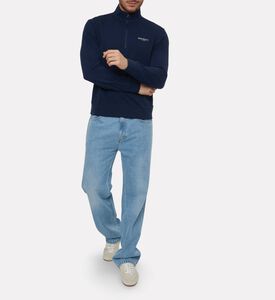 Hackett London Heritage Zip Fastening High Neck Sweater, Model View