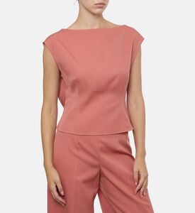 بلوزة بدون أكمام بقصة عادية