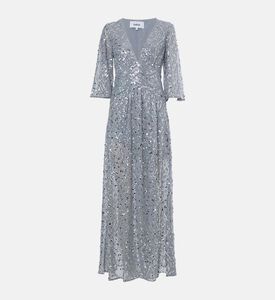 Sequin-embellishment Flared Dress