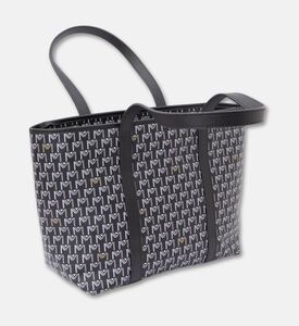 Maya.M All-over Monogram Medium Zip Tote Bag, Black, Packshot View