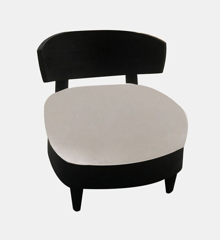 Home Deco and More Ava Acacia Arm Chair Round Back, Black, 75x75x84-cm, Packshot View Home Deco and More Ava Acacia Arm Chair Round Back, Black, 75x75x84-cm, Packshot View
