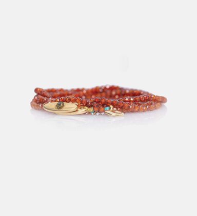 Zircon Beads 5-tours Wrap Bracelet