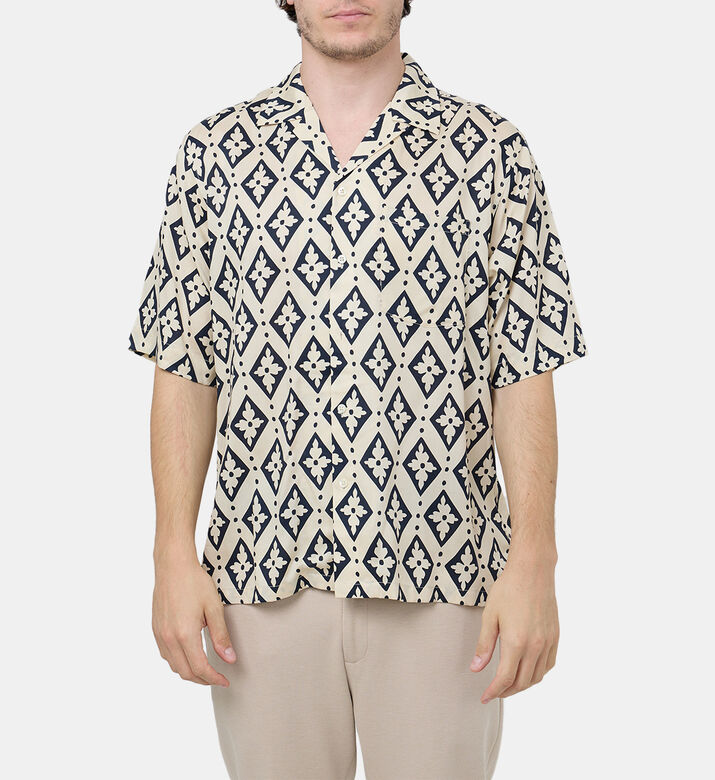 Geometric Flower Printed Shirt Geometric Flower Printed Shirt