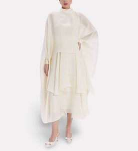 Poca and Poca Cape-style Sleeves Tiered Mini Dress, Packshot View