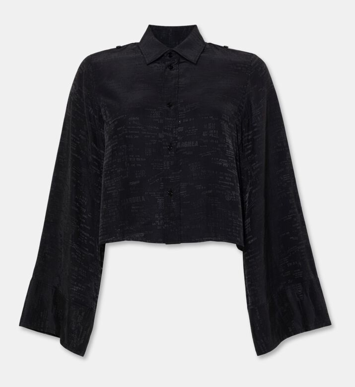 MM6 All-over Logo-print Wide Sleeve Shirt, Packshot View