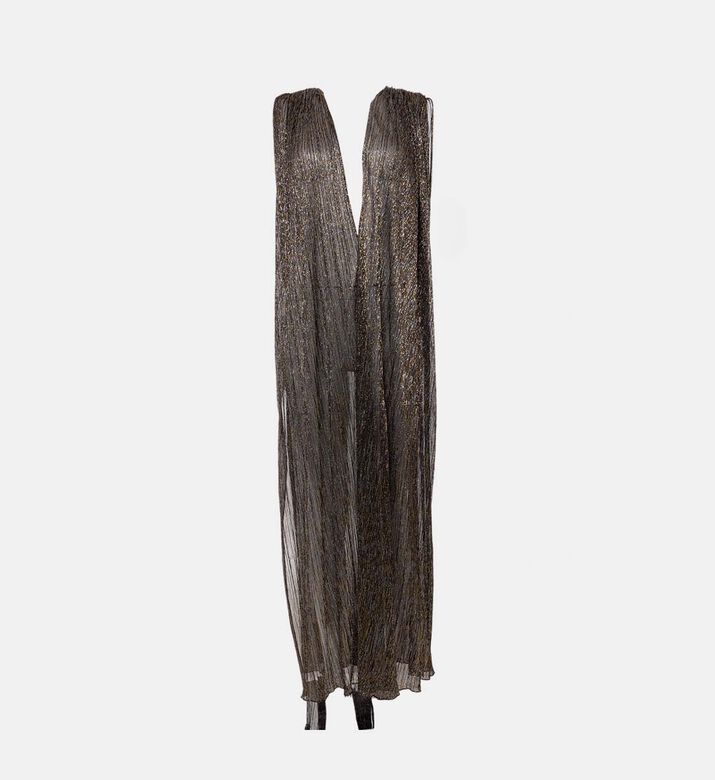 Blue For Burgundy Glitter Thread Pleated Maxi Dress, Packshot View