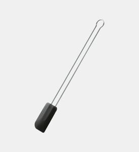 Roesle Silicone Spatula Long Handle, Black, Packshot View Roesle Silicone Spatula Long Handle, Black, Packshot View