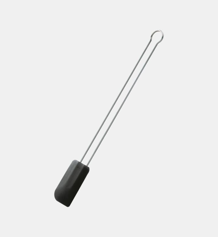 Roesle Silicone Spatula Long Handle, Black, Packshot View Roesle Silicone Spatula Long Handle, Black, Packshot View