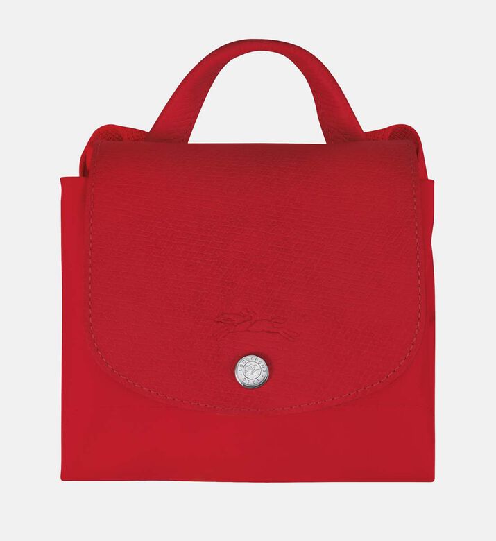 Le Pliage Cowhide Flap Logo Backpack