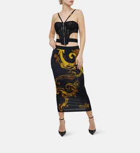 بلوزة بصدرية دانتيل بفتحات