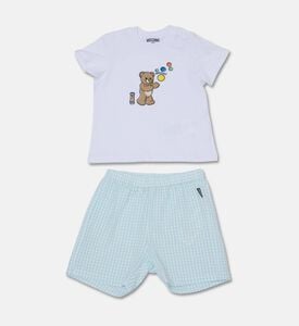 Moschino BKT Gingham Teddy -print 2-piece Short Set, Packshot View