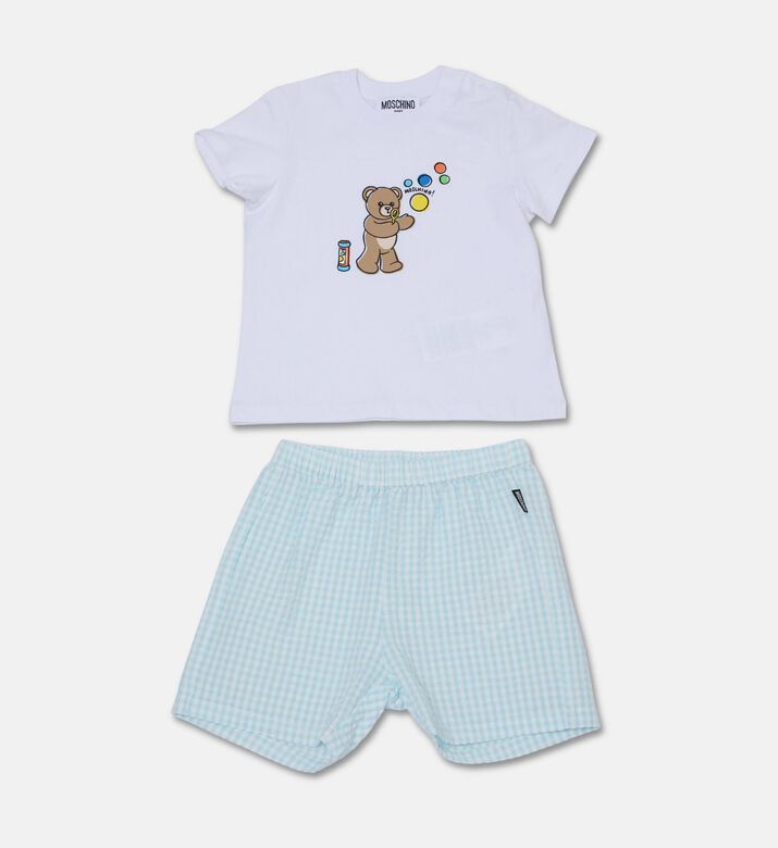 Moschino BKT Gingham Teddy -print 2-piece Short Set, Packshot View