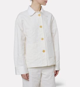 Forte-Forte Cotton Jacquard Work-style Jacket, Model View