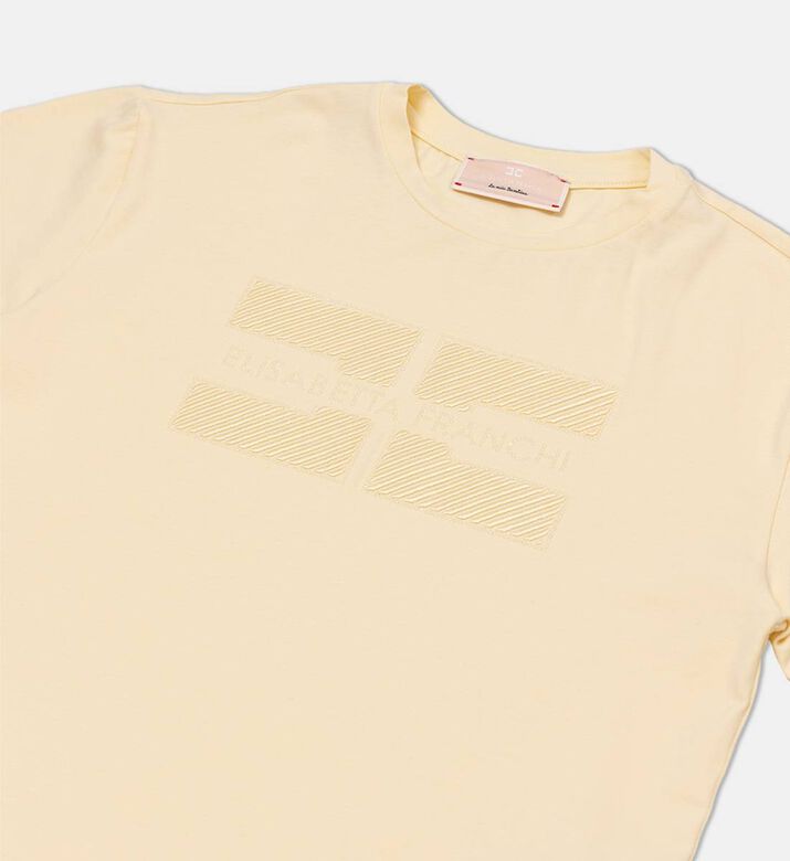 La Mia Bambina Cotton Short-sleeve T-shirt, Yellow, 10y, Packshot View