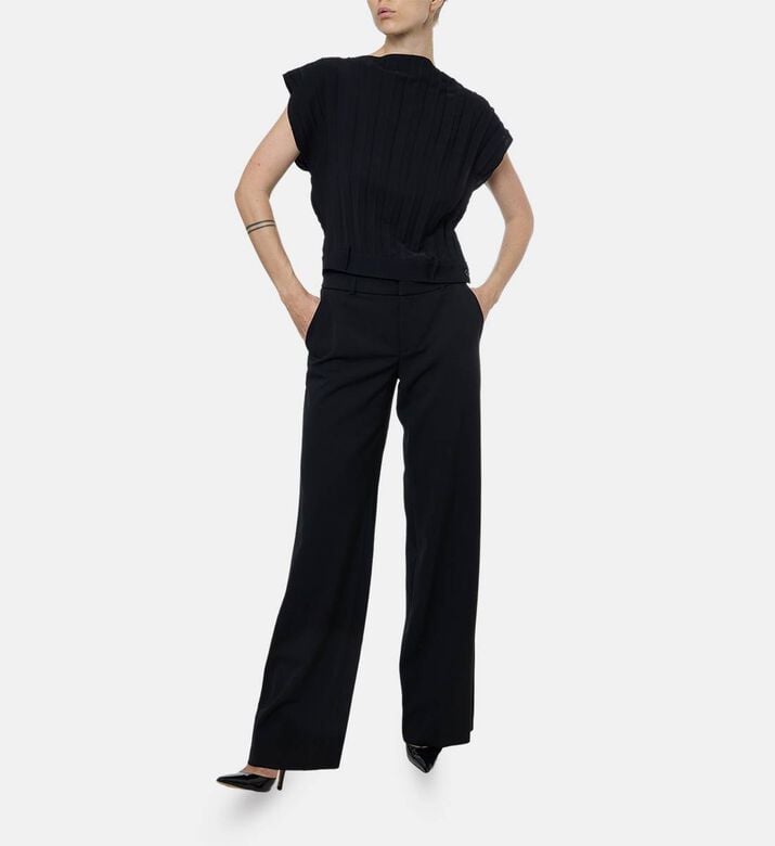 Federica Tosi Slip Pockets Regular-fit Pants, Black, 46, Model View