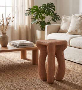 Versmissen Look Glass Fiber Curved Leg Stool, Packshot View