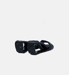 Classic Quilted Open-toe Mule Sandal