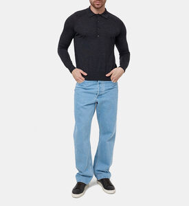 قميص بولو بلاتو صوف محبوك