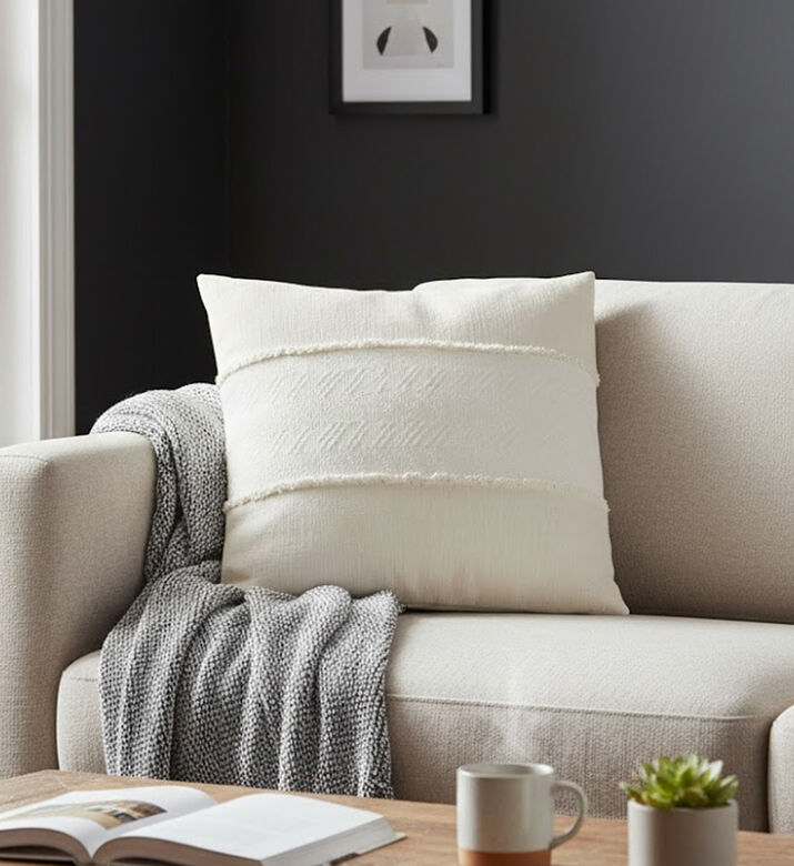 Home Deco and More Sally Knife Edge Woven Cushion, Packshot View