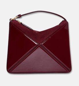 Mlouye Flex Calf Leather Mini Hobo Bag, Burgundy, Packshot View