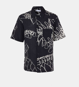 تيشيرت قصير الأكمام قطن عضوي بطبعة