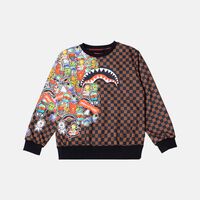 Sticker Bomb Print Crewneck Sweatshirt