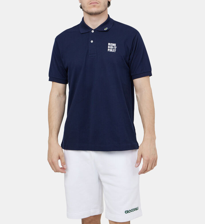 Short Sleeved Ribbed Collar Shirt