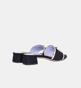 Suede Leather Slide Sandals