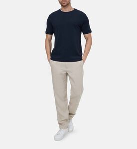 تيشيرت بياقة مستديرة بقصة عادية