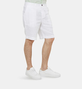 Linen High Waist Bermuda Shorts