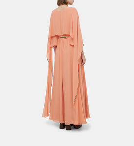 فستان ماكسي بكاب علوي بأحجار الراين