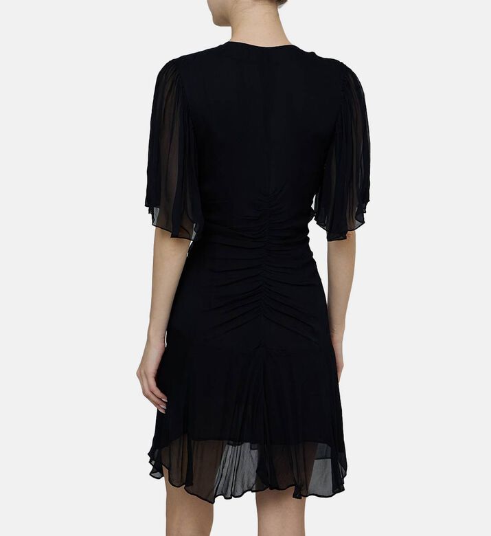 فستان فيفيان موسلين قصير مطبوع